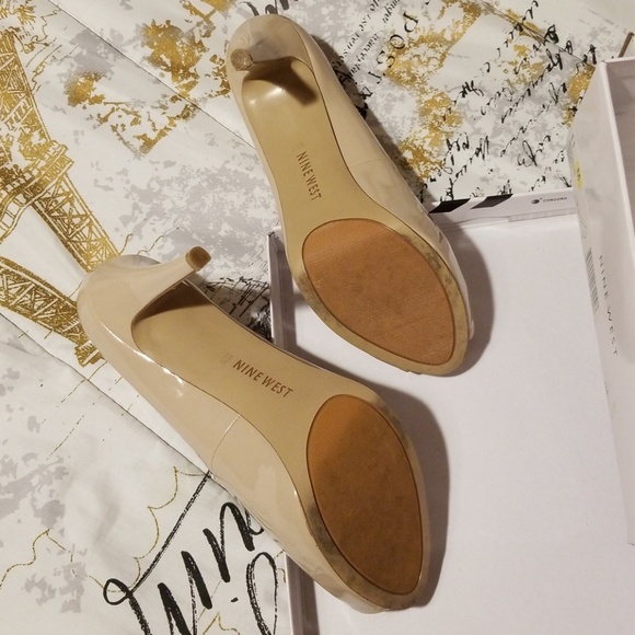 Nine West nude open toe heels - Picture 4 of 5